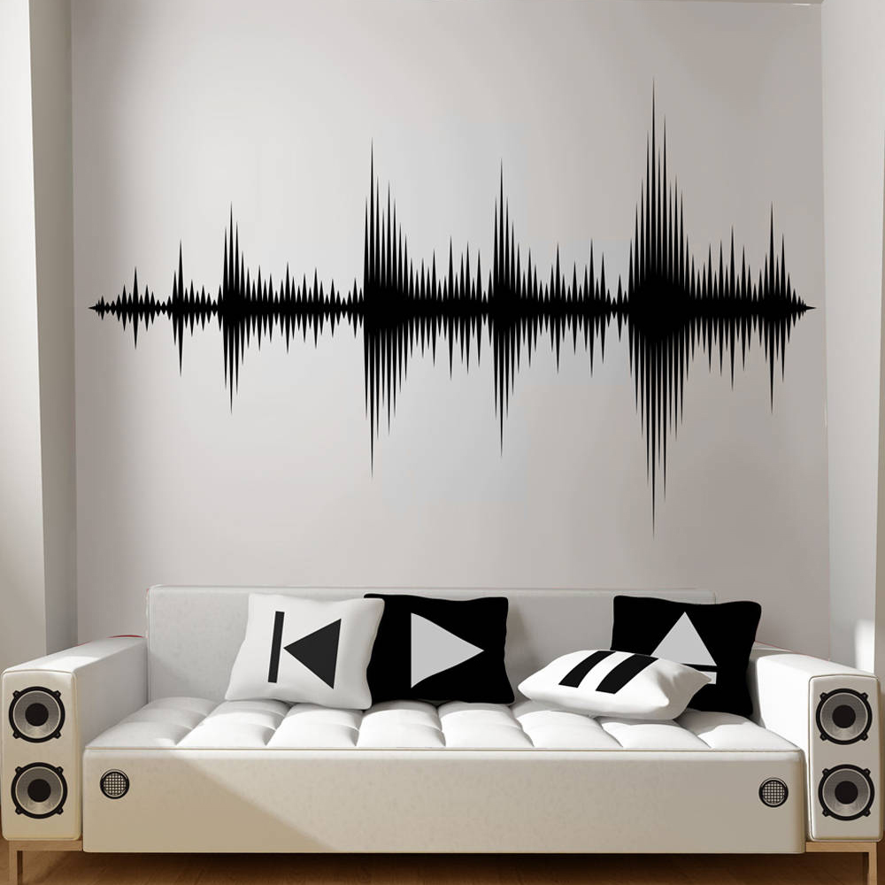 Audio Music Wallpaper - 오디오 웨이브 벽 데칼, 사운드 웨이브