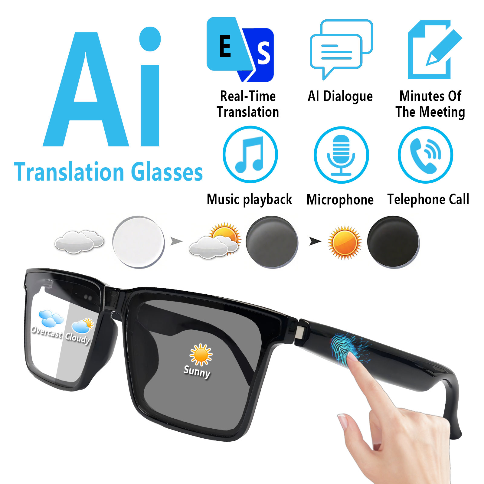 Audio Music Bluetooth - 실시간 번역, 하이파이 음악 재생, 소음