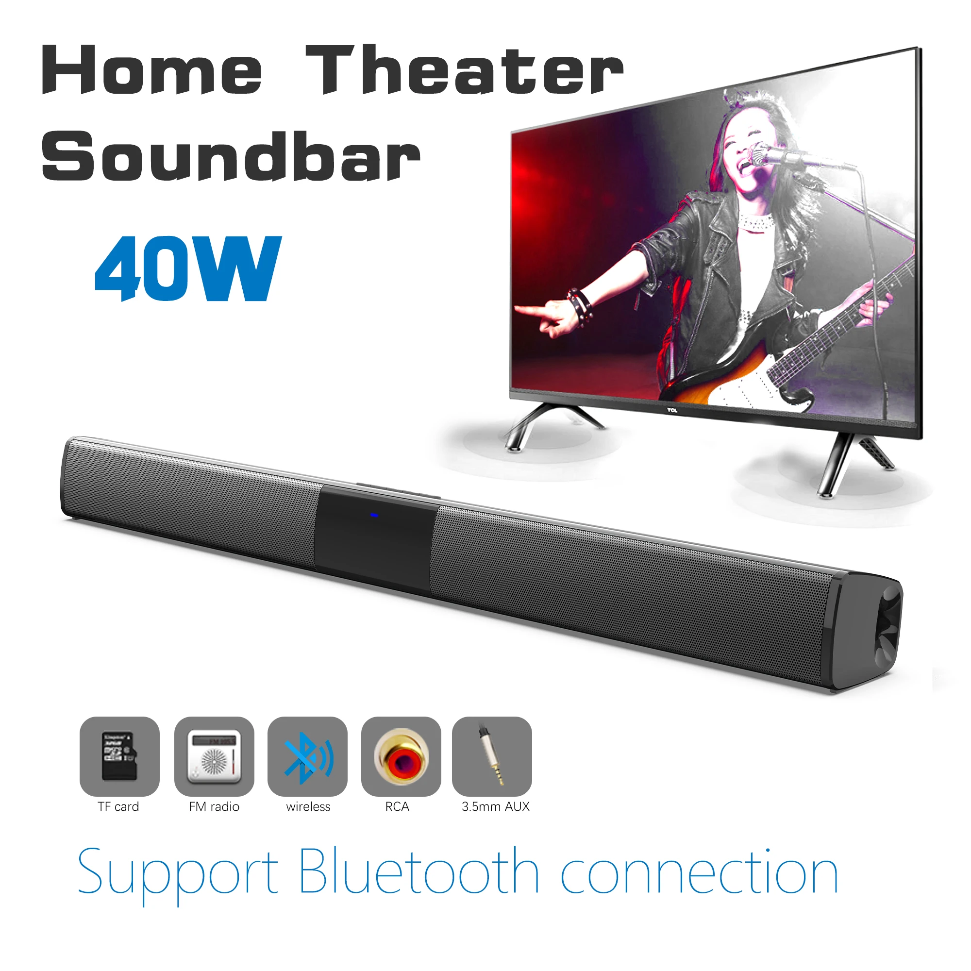 Audio Music Generator - TV 컴퓨터 용 40W 고출력 사운드
