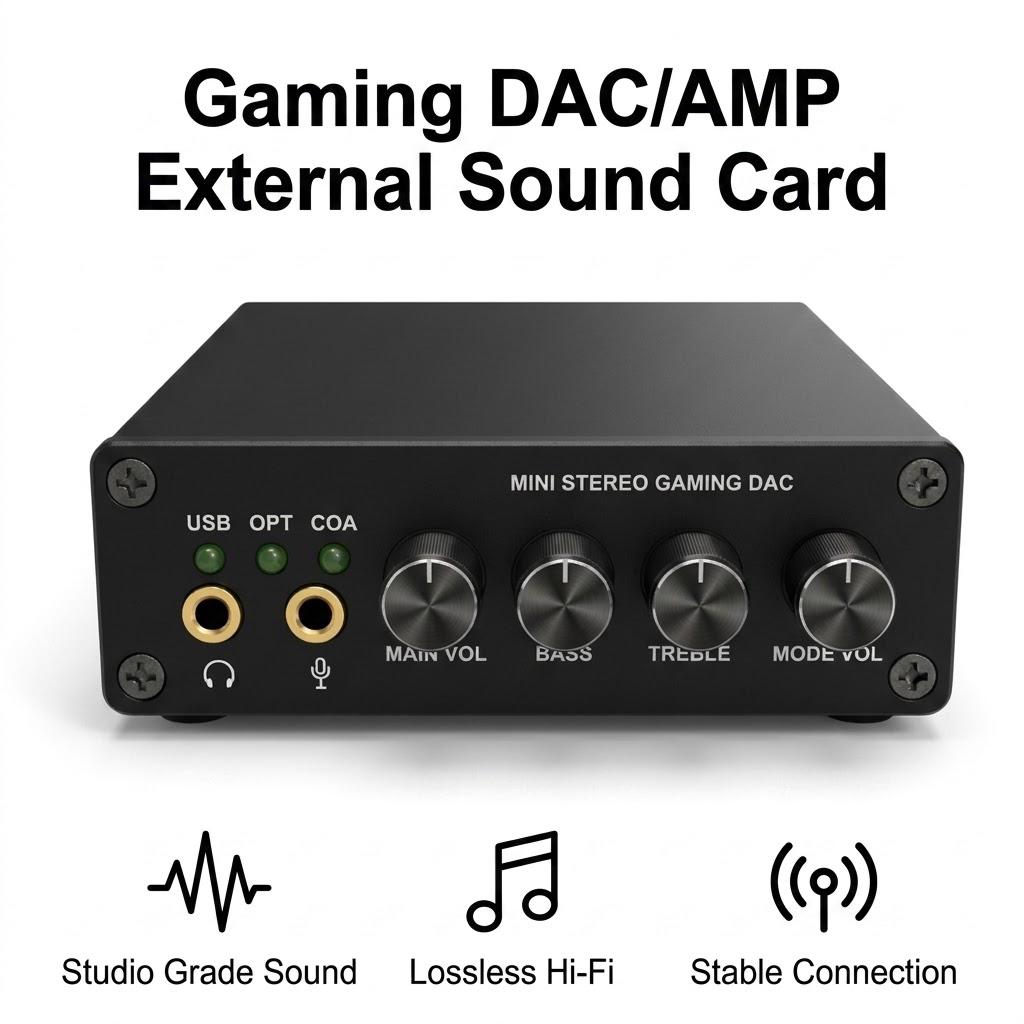 Portable Amplifier Mini - 미니 게이밍 DAC 헤드폰 앰프 외부