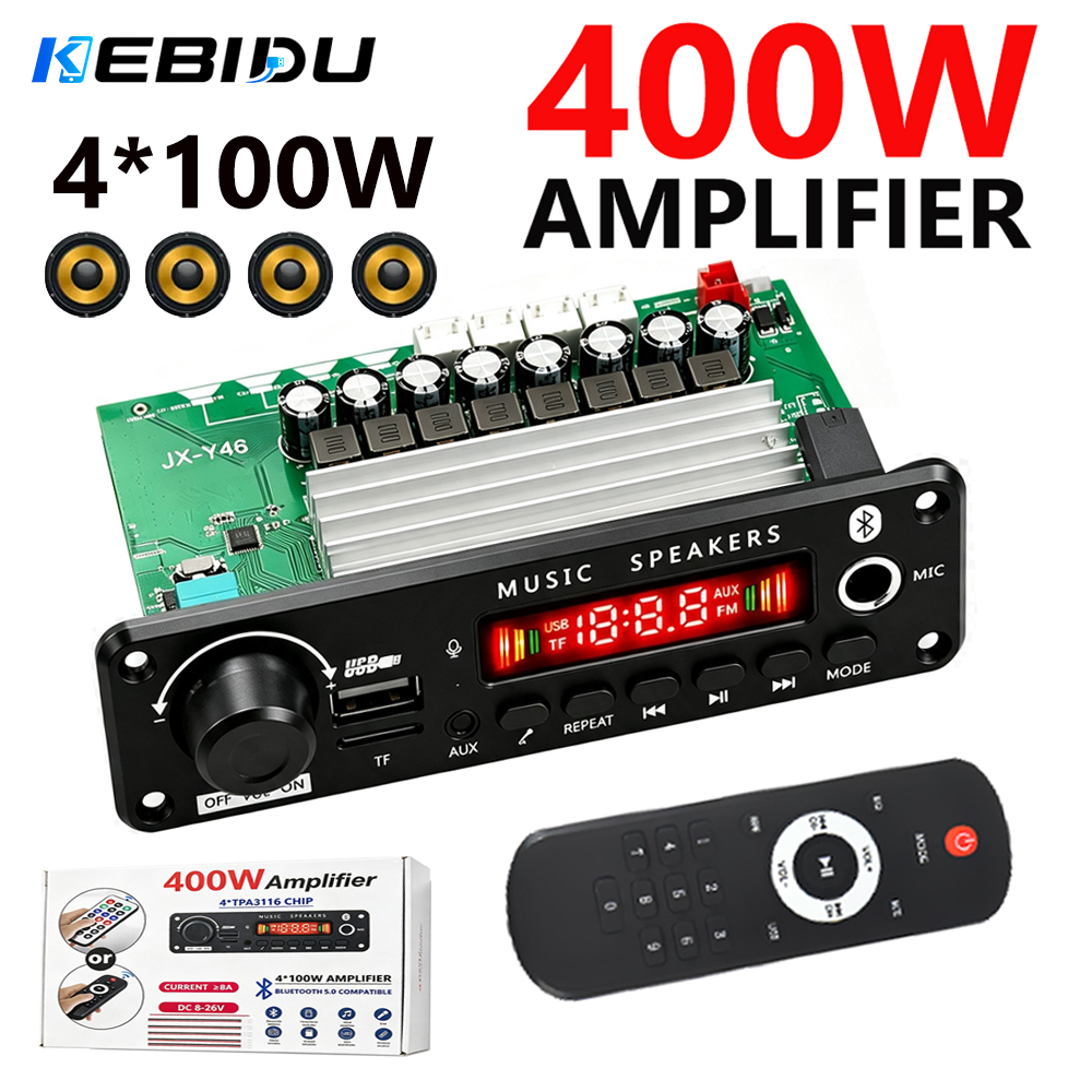 Audio Music Voice - KEBIDU 400W 앰프 차량용 MP3 플레이어