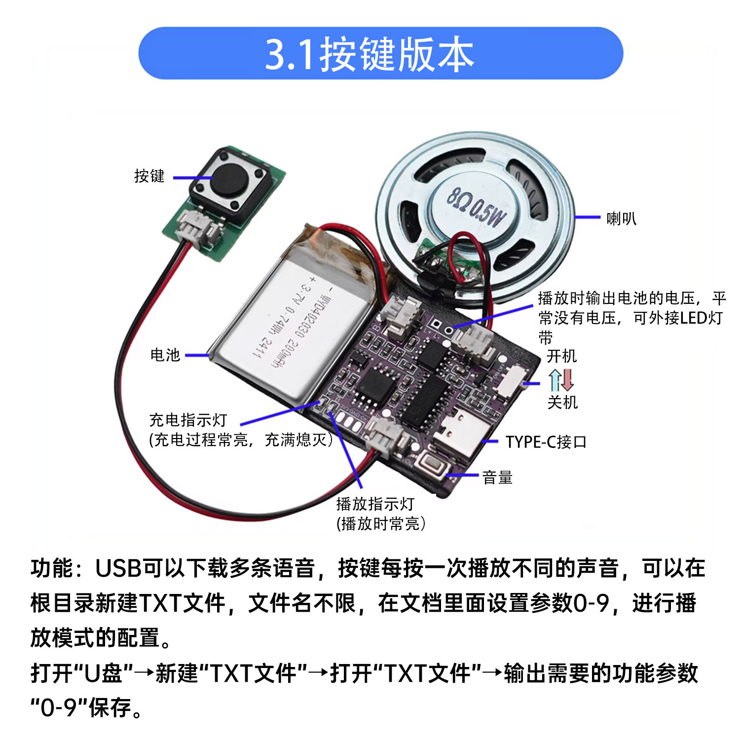 Audio Music Mp3 Download - MP3 다운로드, 음성 모듈, 녹음 가능한