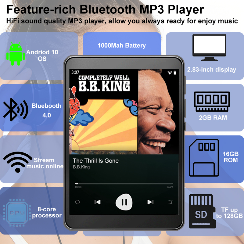 Audio Music Mp3 Download - WiFi MP3 플레이어 Andriod 10 Spotify