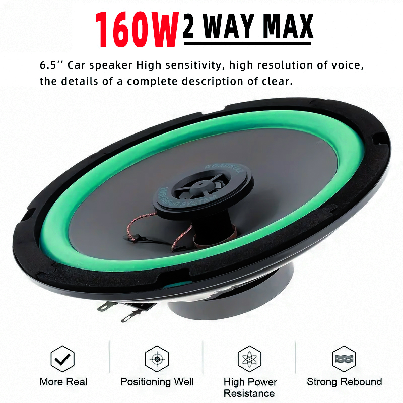 1PC 160W 6.5인치 차량용 동축 스피커 HiFi - Audio Universal Music 리뷰 및 가격