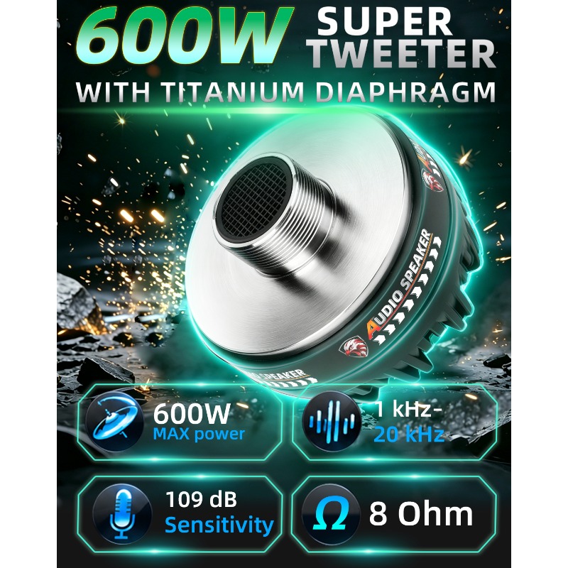 2개 3.75인치 티타늄 트위터 스피커 600W 프로  - Audio Music Generator 리뷰 및 가격