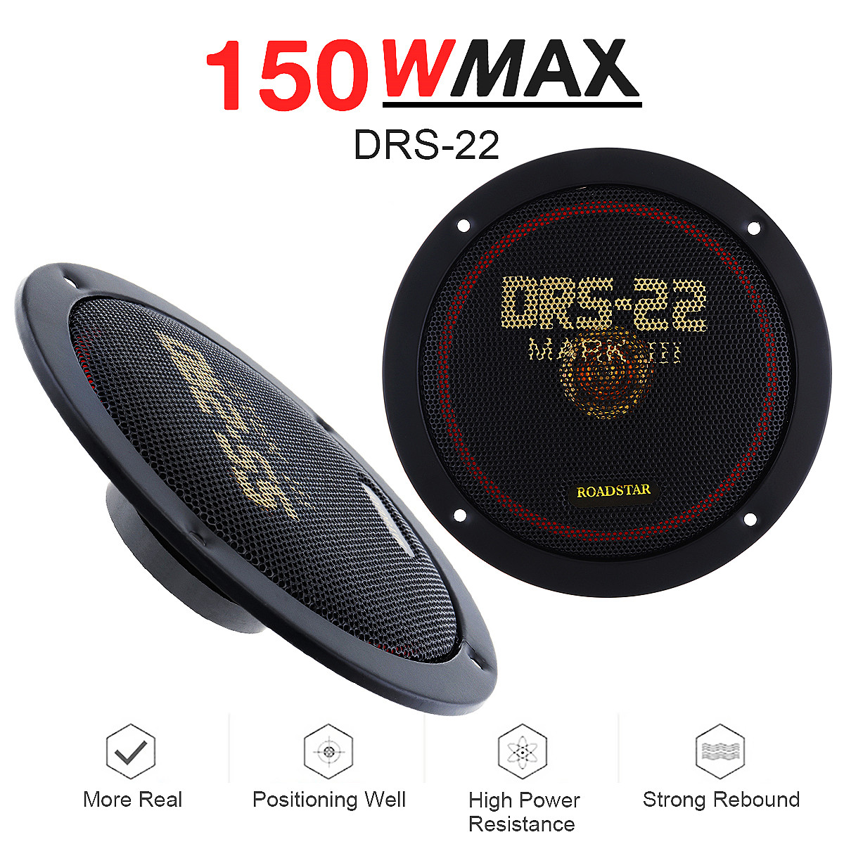 2pcs 6.5 인치 12V 150W 자동차 동축 스피 - Audio Universal Music 리뷰 및 가격